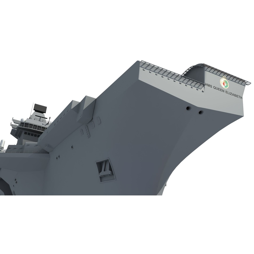 HMS Queen Elizabeth 3D Model – High Detail Military Vessel, FBX - View 17