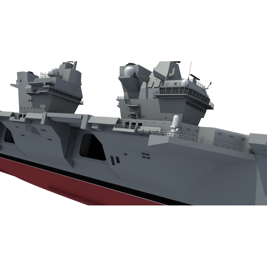 HMS Queen Elizabeth 3D Model – High Detail Military Vessel, FBX - View 18