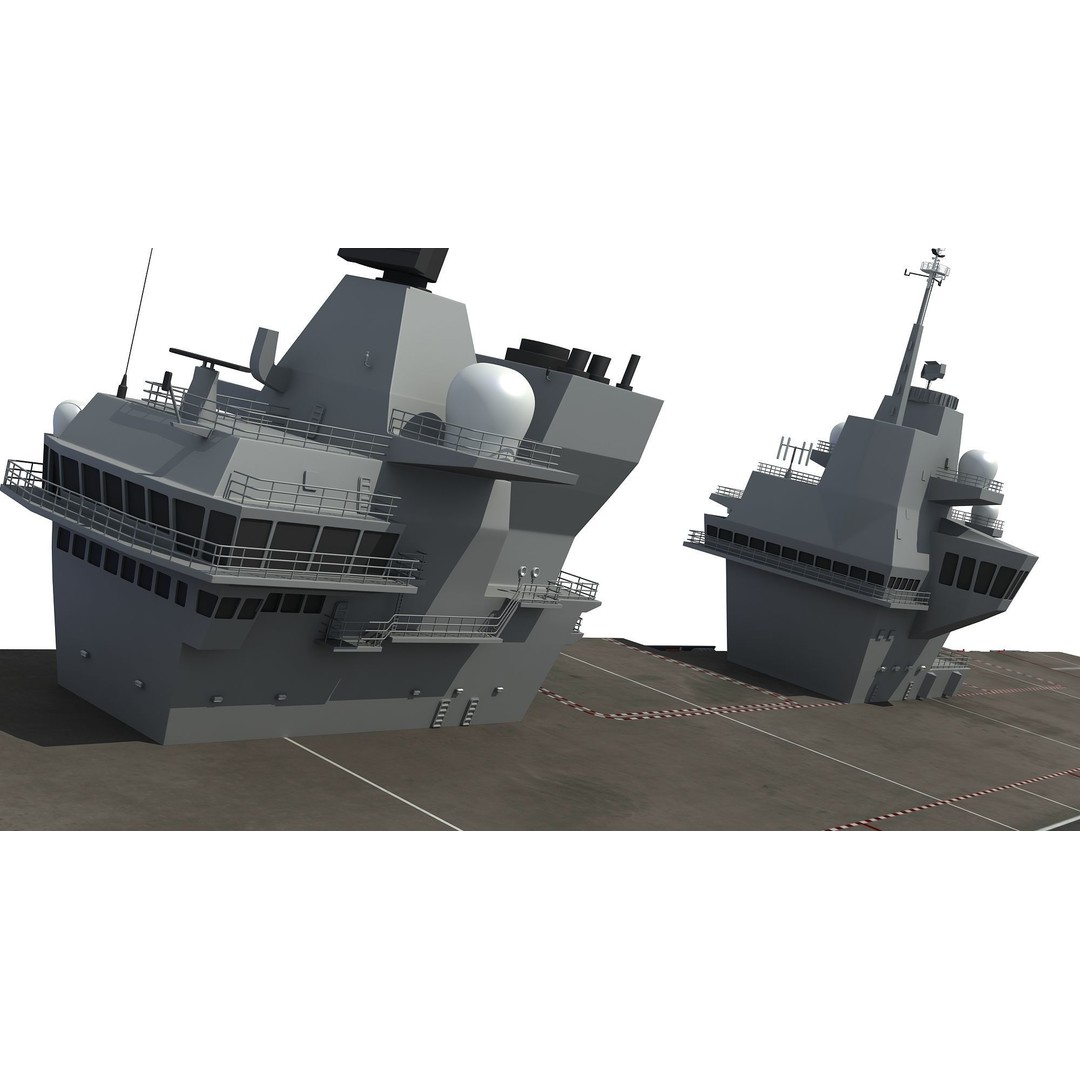 HMS Queen Elizabeth 3D Model – High Detail Military Vessel, FBX - View 20
