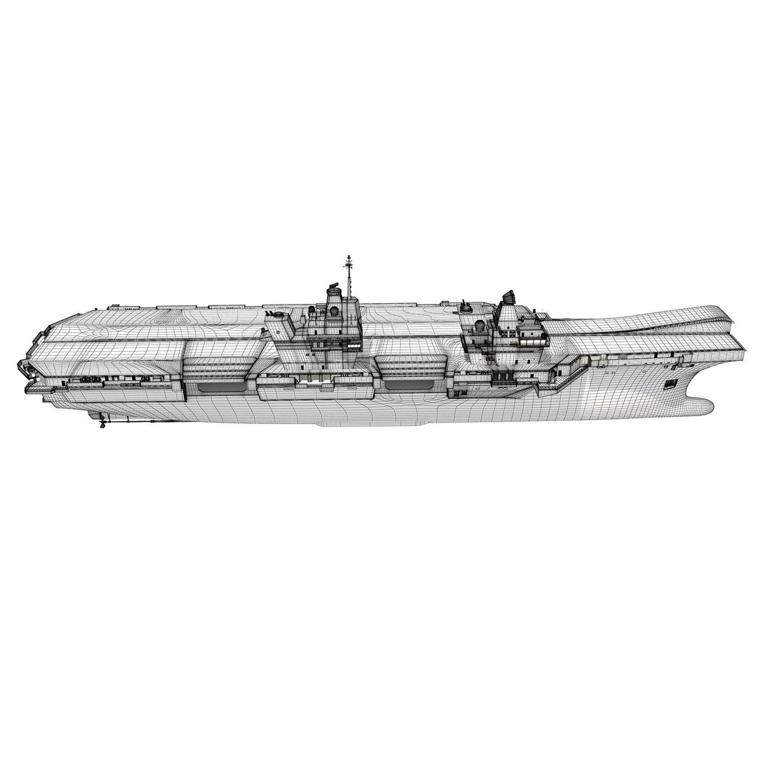 HMS Queen Elizabeth 3D Model – High Detail Military Vessel, FBX - View 22