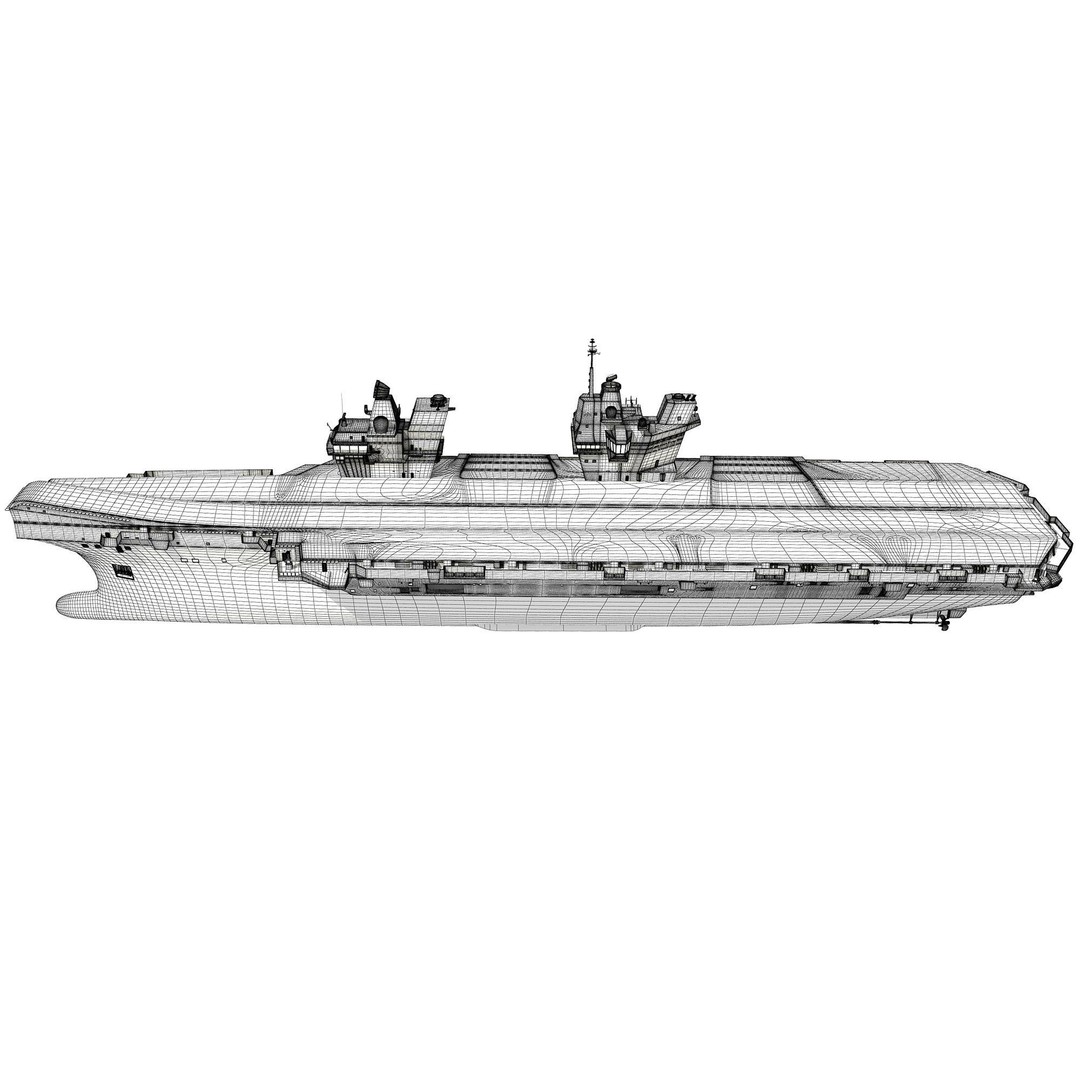 HMS Queen Elizabeth 3D Model – High Detail Military Vessel, FBX - View 23