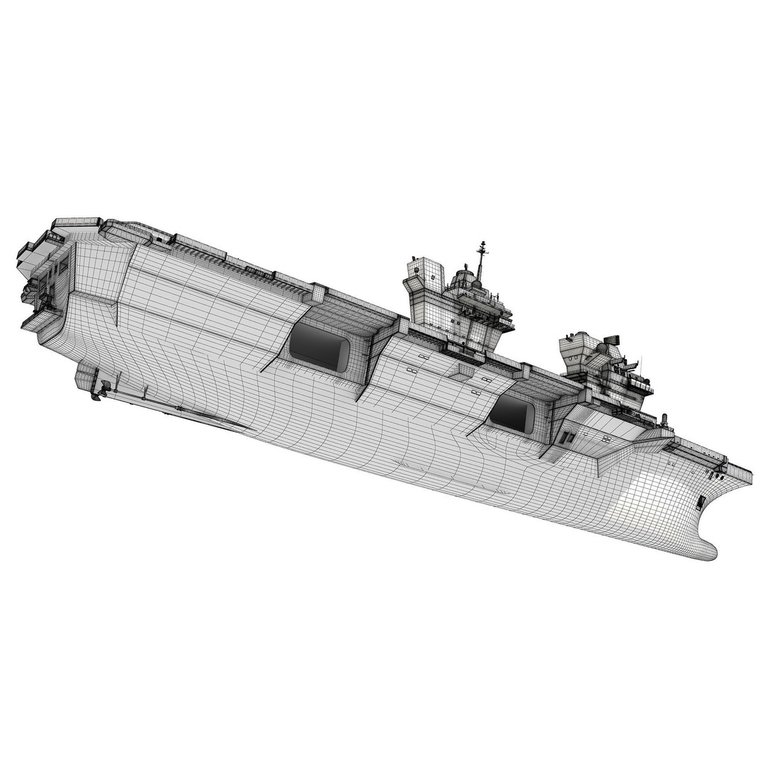 HMS Queen Elizabeth 3D Model – High Detail Military Vessel, FBX - View 24