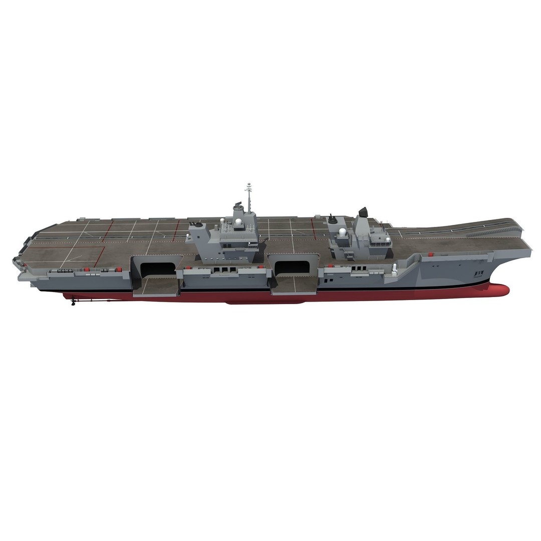 HMS Queen Elizabeth 3D Model – High Detail Military Vessel, FBX - View 4