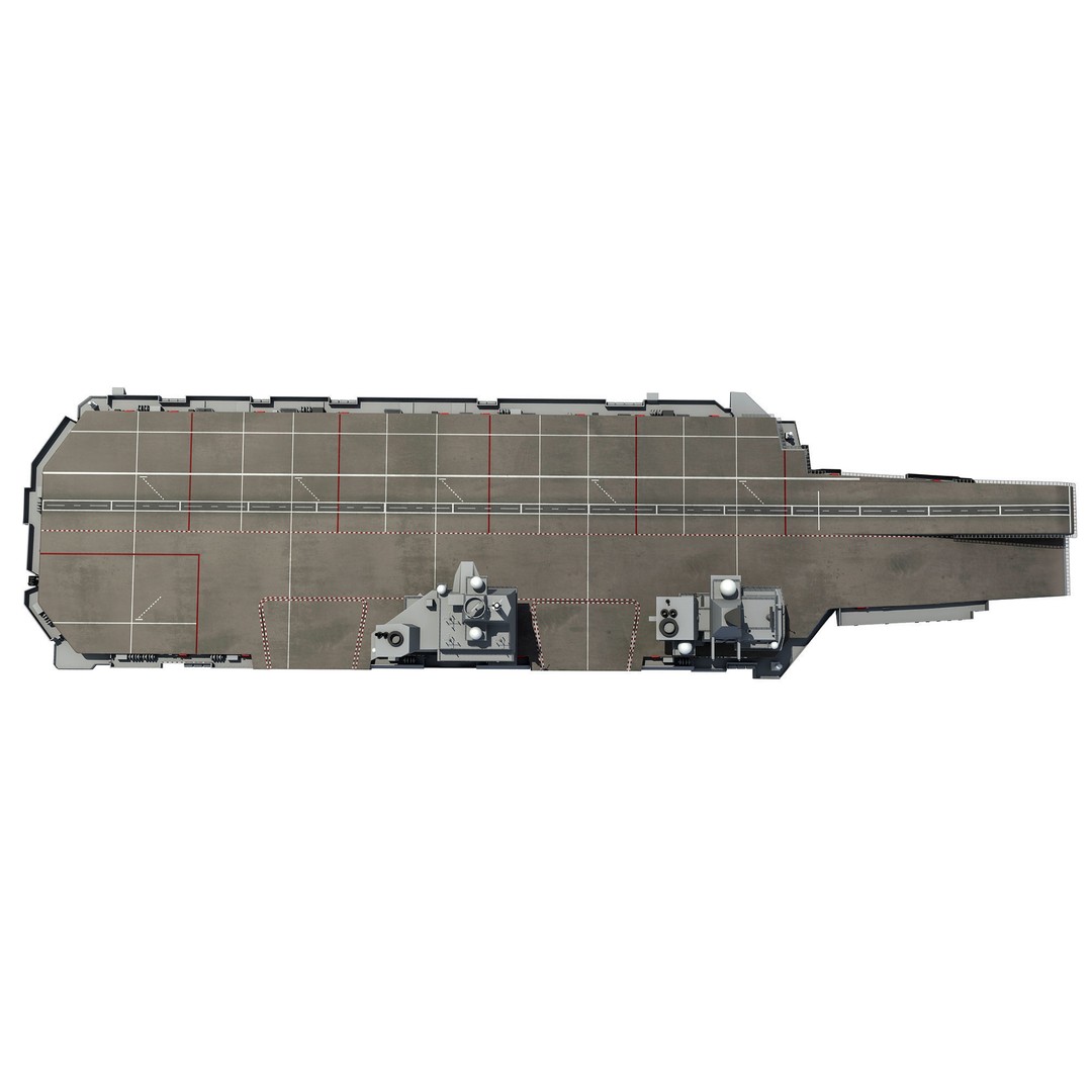 HMS Queen Elizabeth 3D Model – High Detail Military Vessel, FBX - View 8