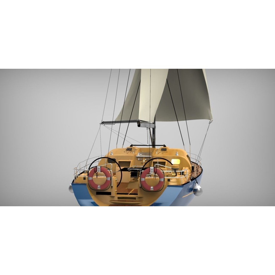 Corvette Ship 3D Model – Detailed Historic Vessel, Game-Ready FBX - View 5
