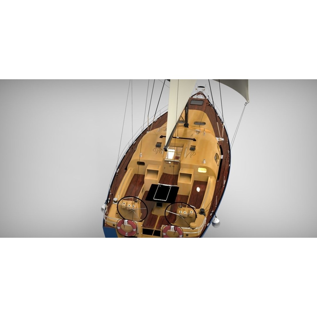 Corvette Ship 3D Model – Detailed Historic Vessel, Game-Ready FBX - View 6