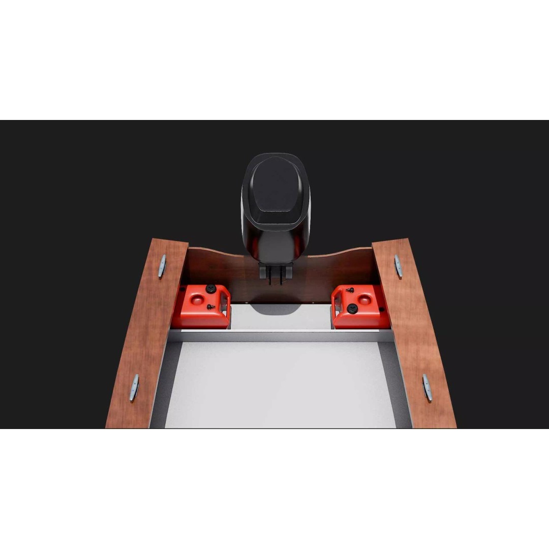 Lumber Yard Skiff 3D Model – Detailed Wooden Boat with Outboard Motor - View 8