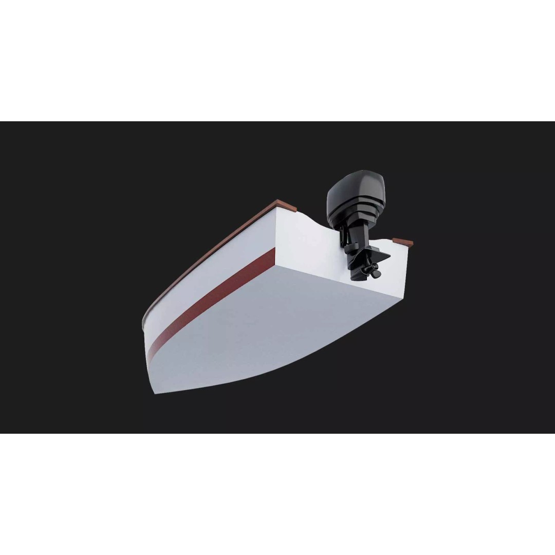 Lumber Yard Skiff 3D Model – Detailed Wooden Boat with Outboard Motor - View 9