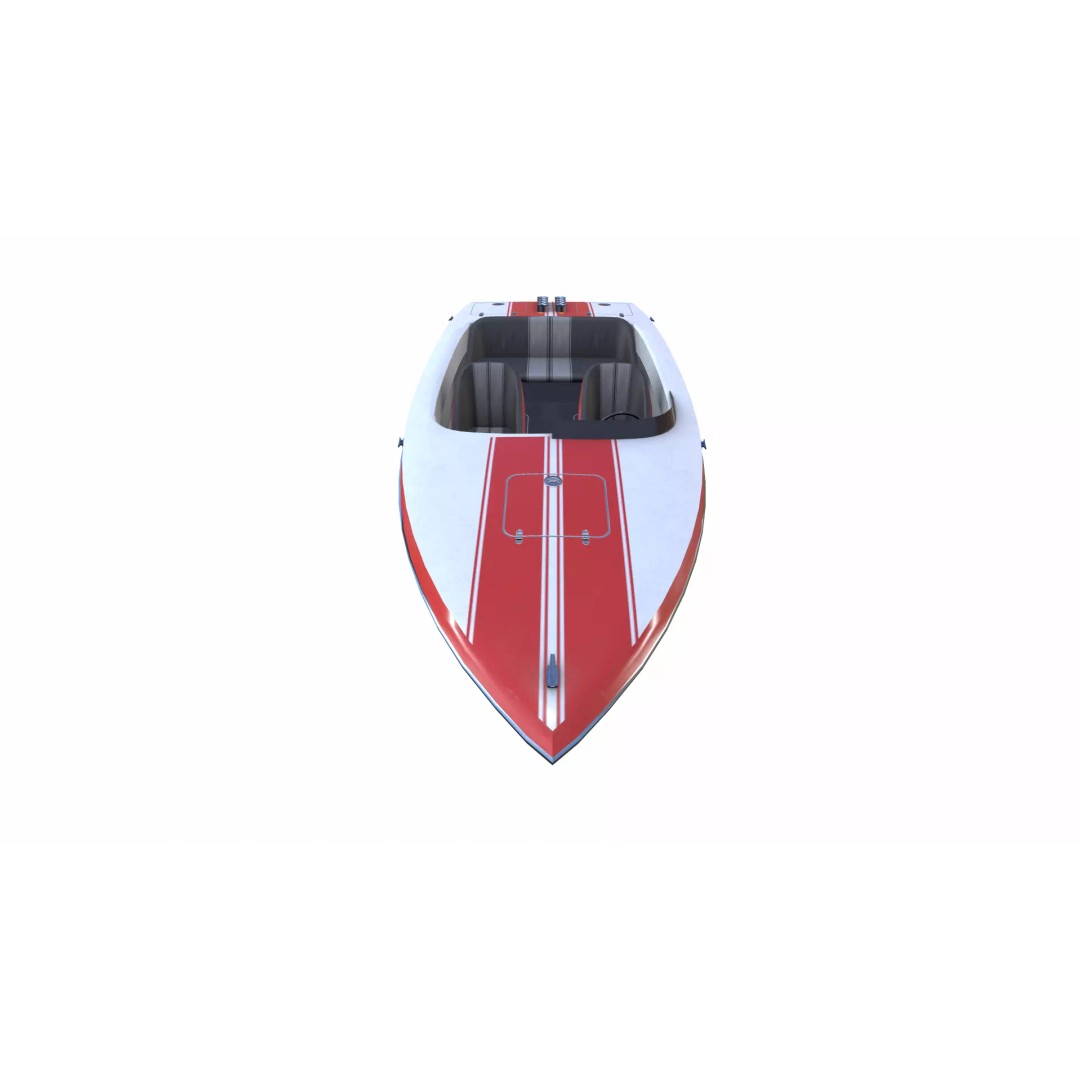 Speedboat 3D Model – Low Poly PBR Game Asset, FBX, OBJ, Blender - View 14