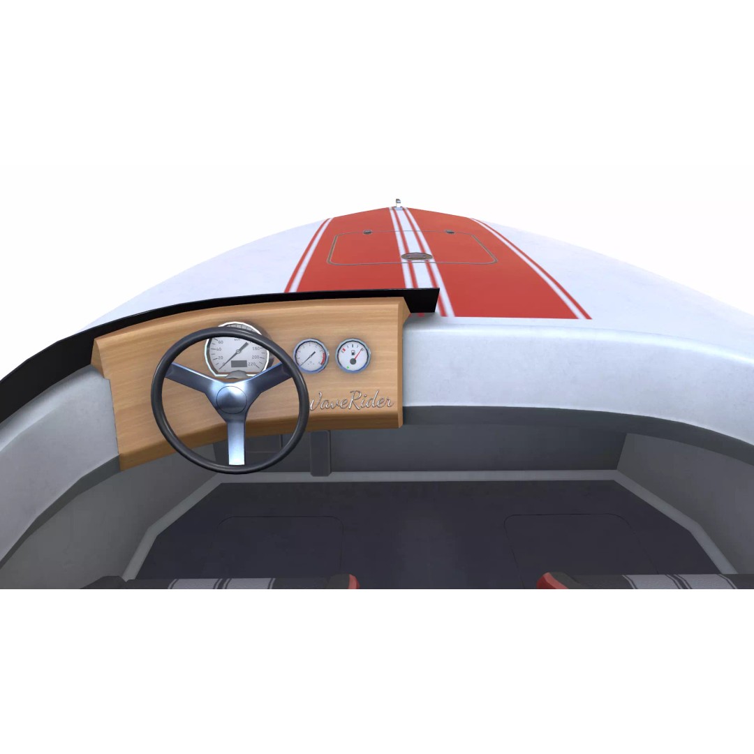 Speedboat 3D Model – Low Poly PBR Game Asset, FBX, OBJ, Blender - View 15