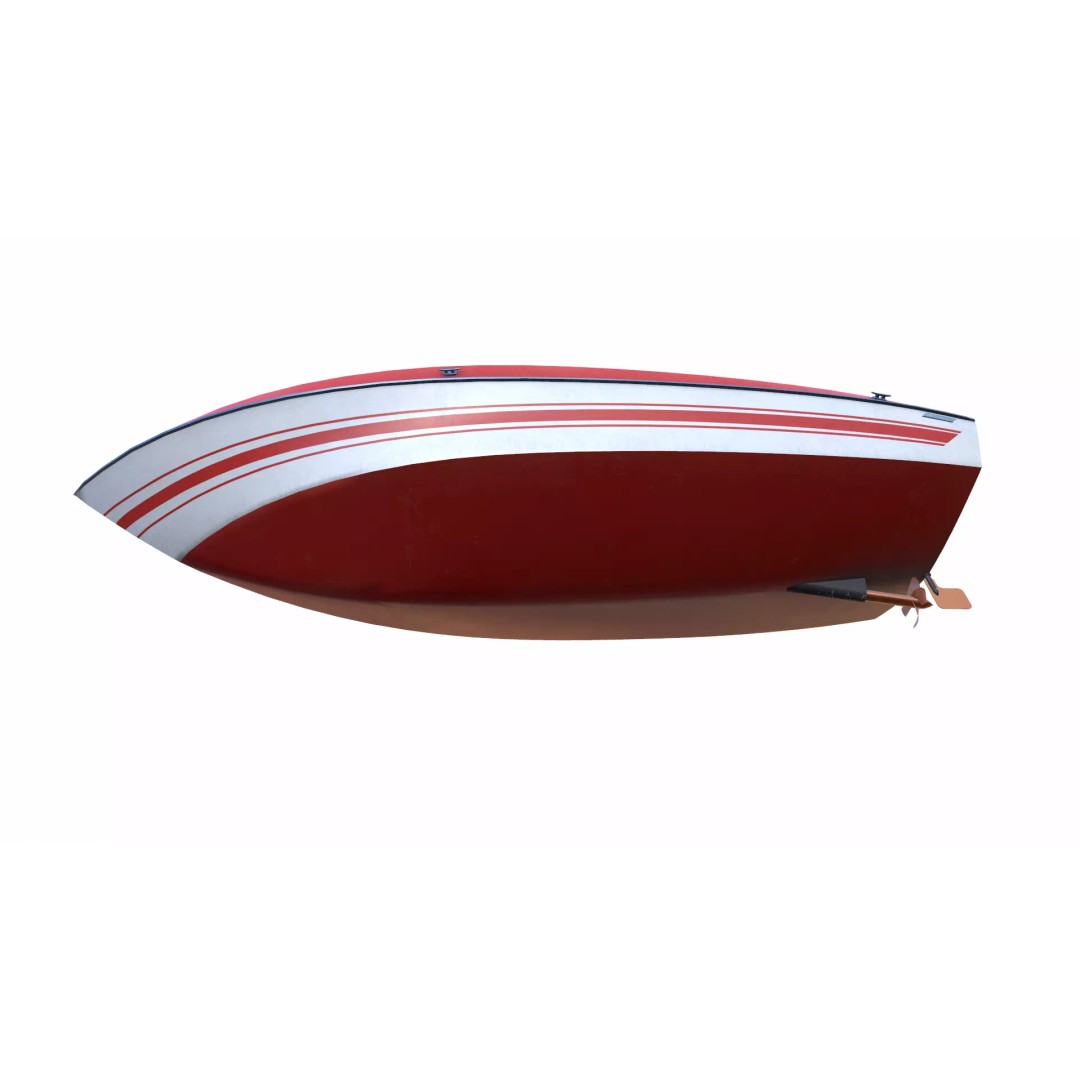 Speedboat 3D Model – Low Poly PBR Game Asset, FBX, OBJ, Blender - View 20