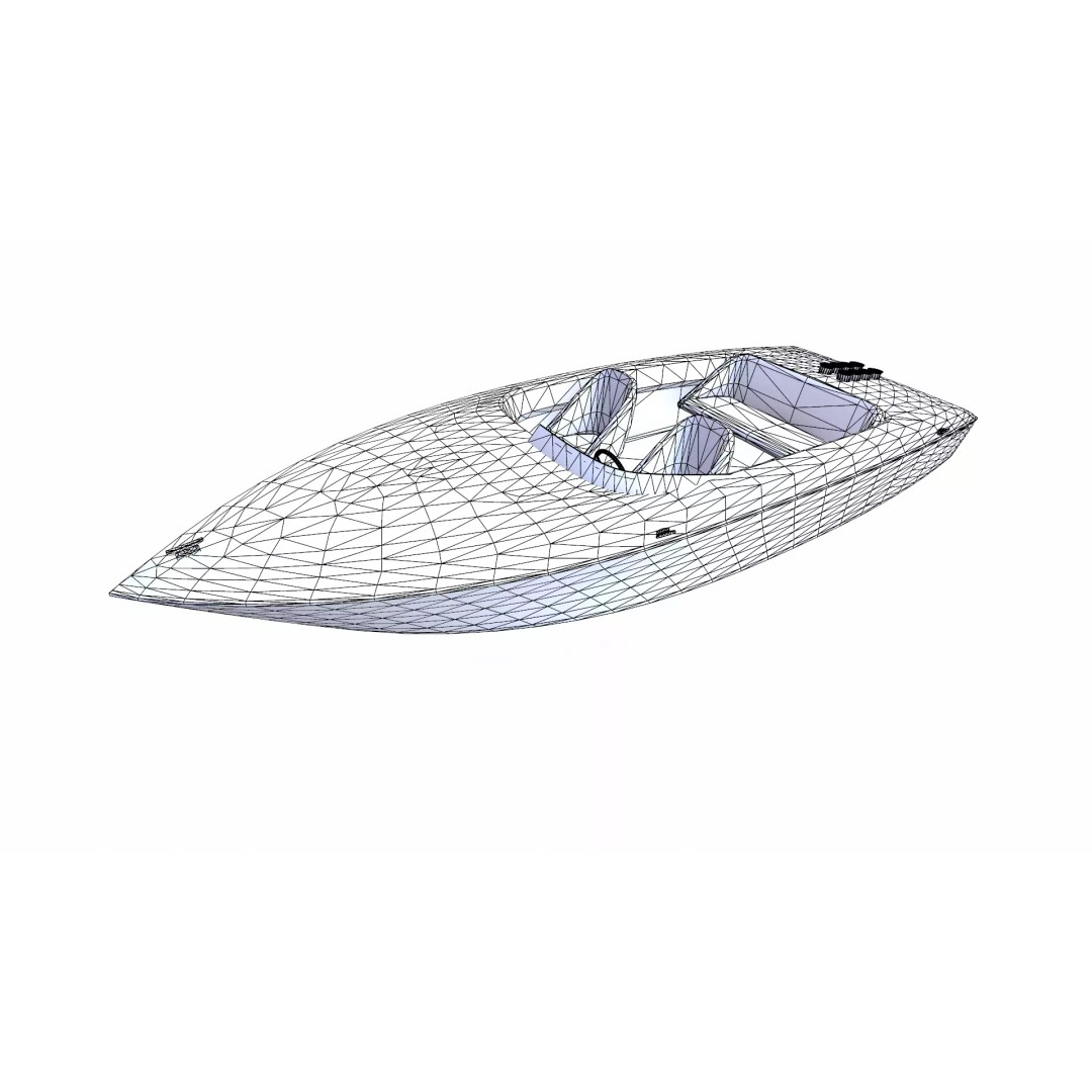 Speedboat 3D Model – Low Poly PBR Game Asset, FBX, OBJ, Blender - View 22