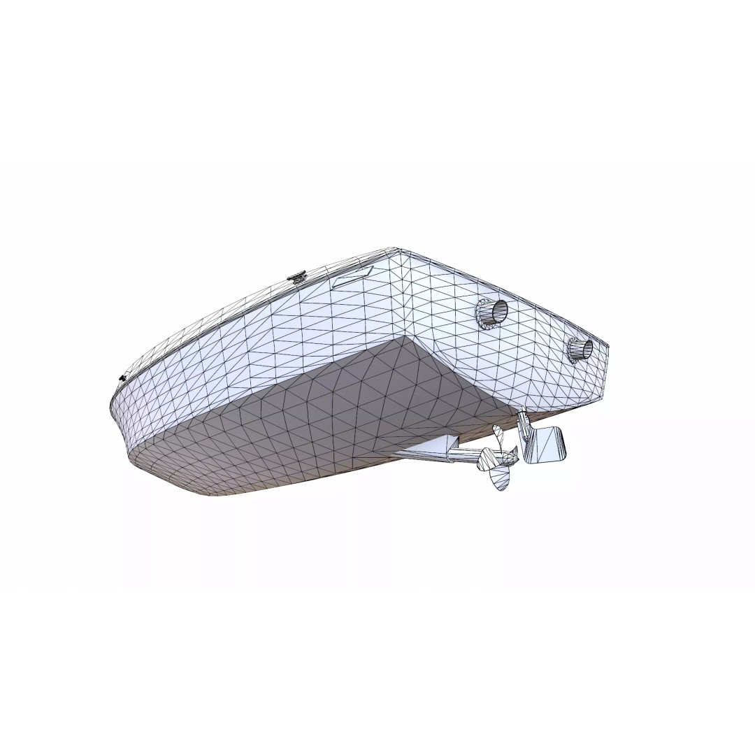 Speedboat 3D Model – Low Poly PBR Game Asset, FBX, OBJ, Blender - View 25