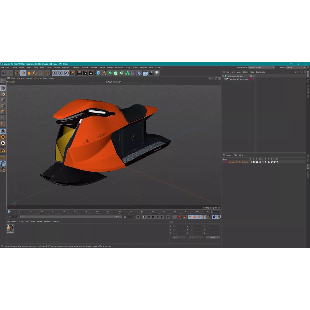 Searacer Jet Ski 3D Model – High Poly PBR Watercraft, FBX - View 20