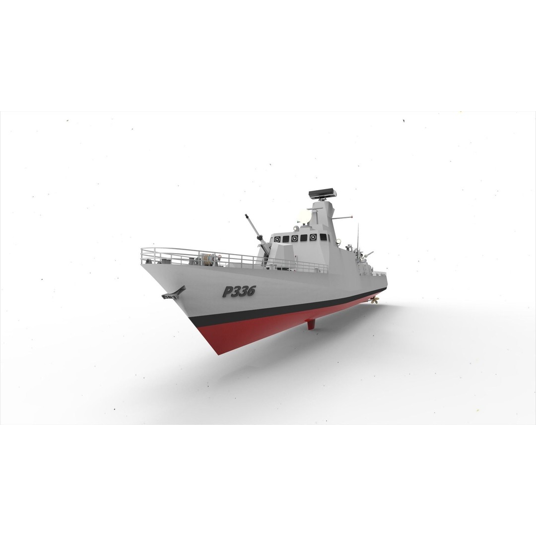 Kilic Class Corvette 3D Model – Fast Attack Craft, Game Ready, FBX