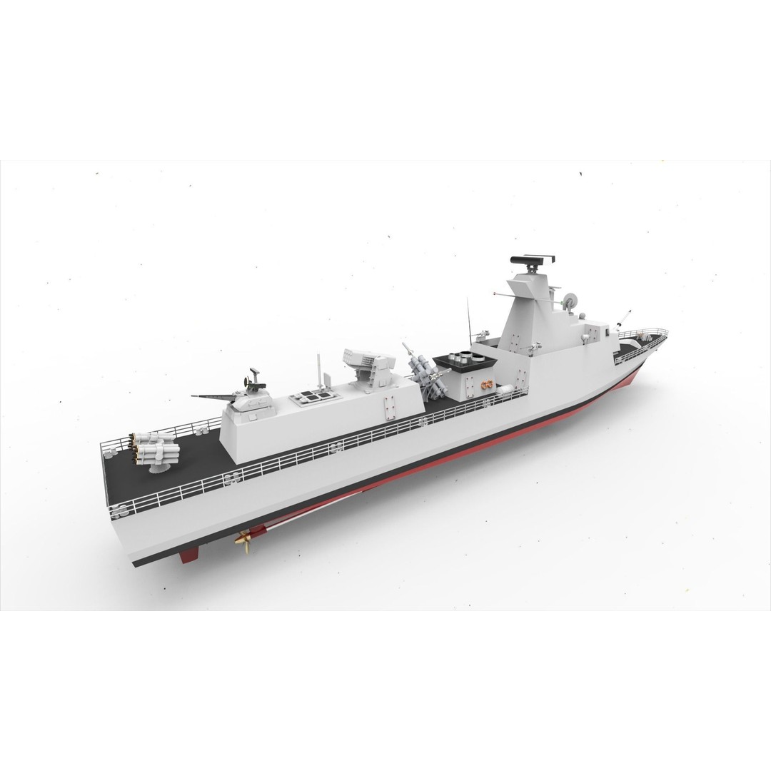 Kilic Class Corvette 3D Model – Fast Attack Craft, Game Ready, FBX - View 15