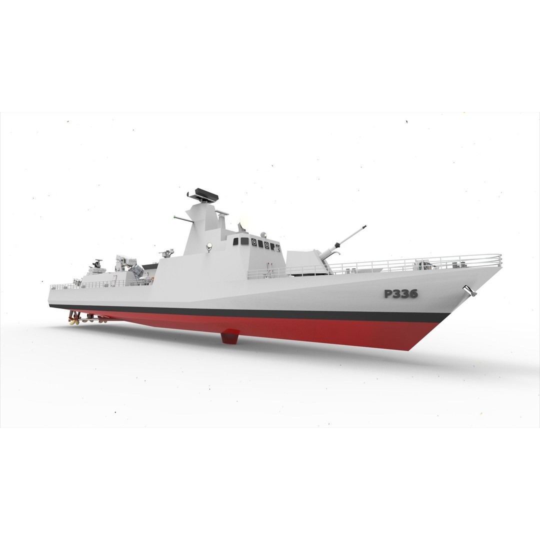 Kilic Class Corvette 3D Model – Fast Attack Craft, Game Ready, FBX - View 5