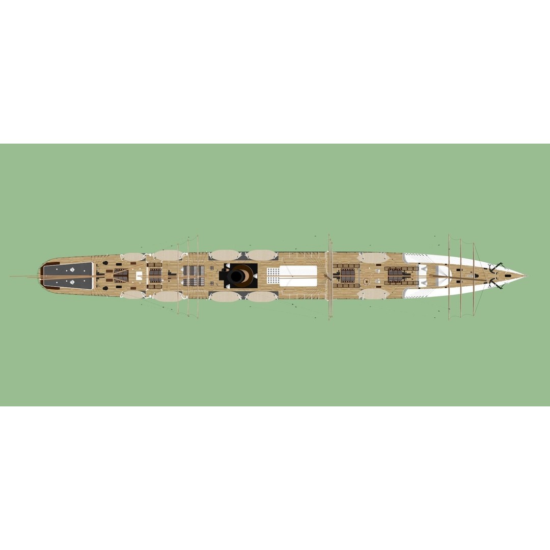SS Atlantic 3D Model – Historical Ocean Liner, FBX, PBR - View 3