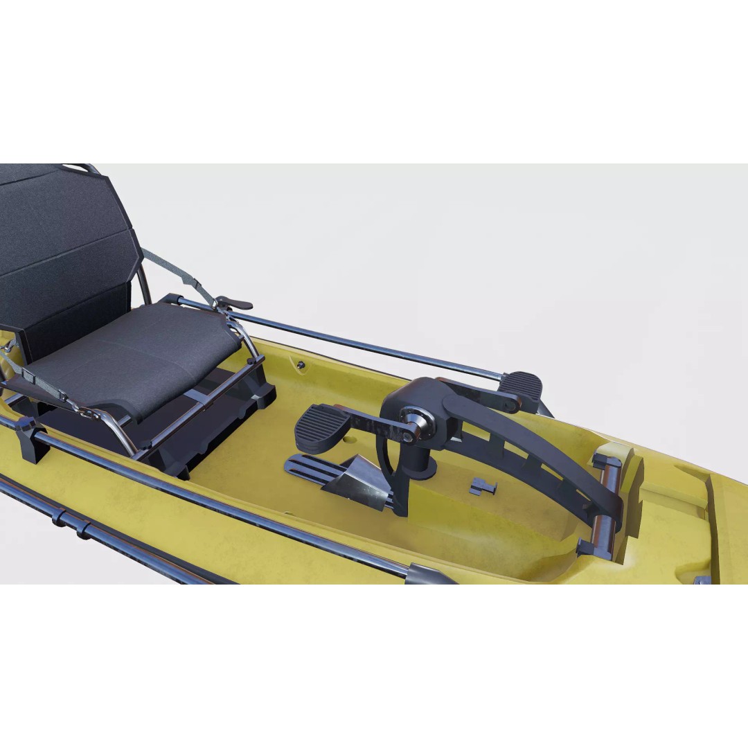 Fishing Kayak 3D Model – Low Poly PBR Game Asset, FBX, OBJ - View 17