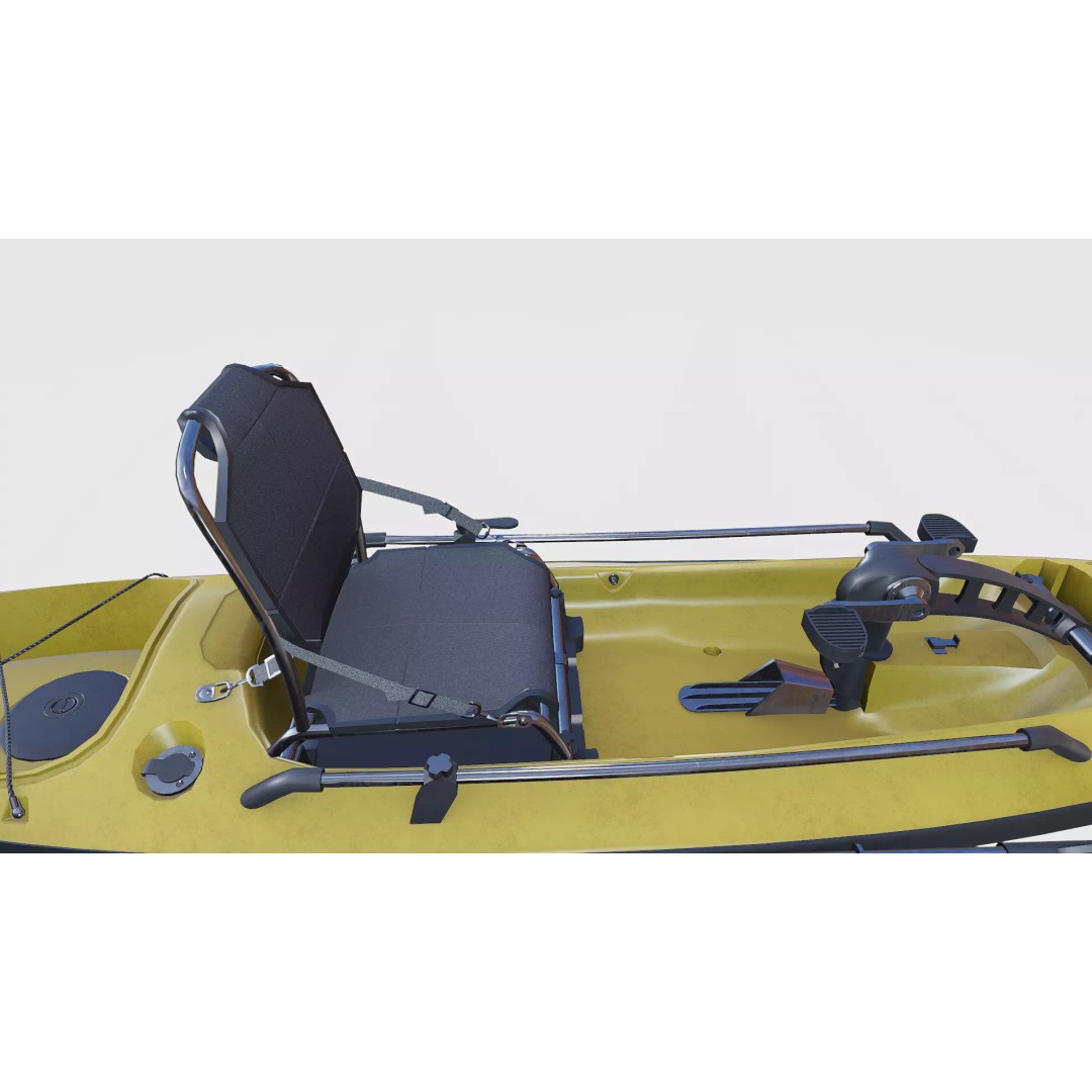 Fishing Kayak 3D Model – Low Poly PBR Game Asset, FBX, OBJ - View 22