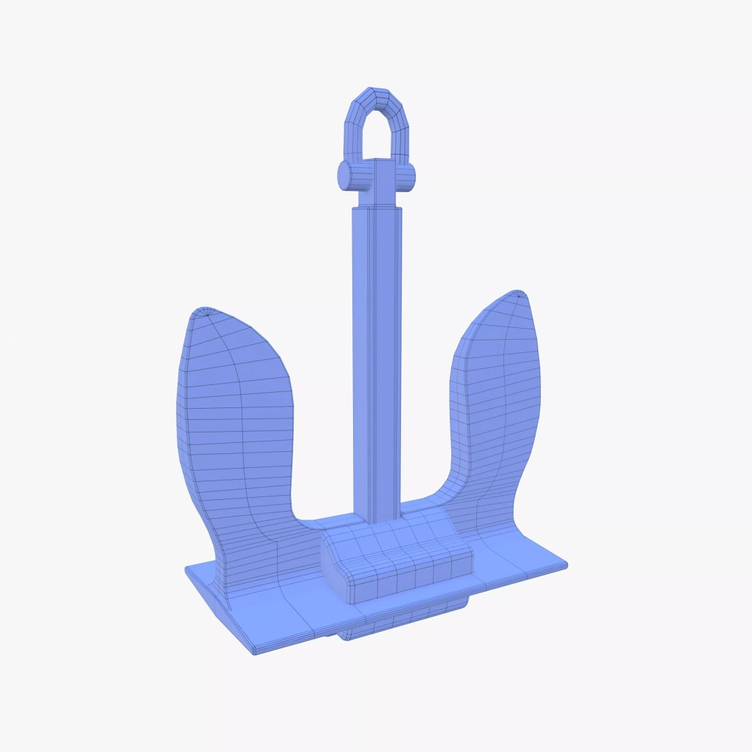 Anchor V6 3D Model – High-Quality PBR Asset, FBX, OBJ, Blender - View 19