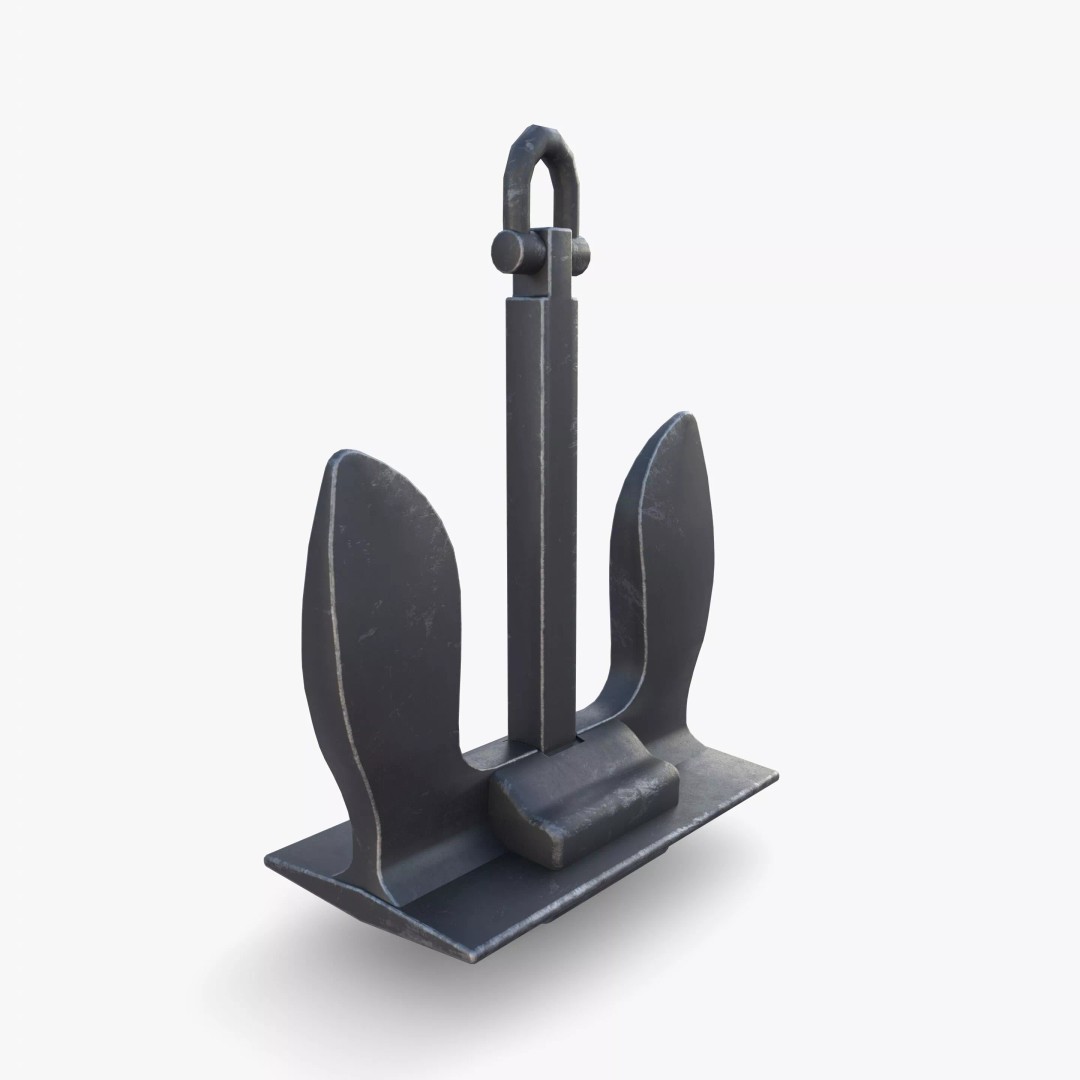 Anchor V6 3D Model – High-Quality PBR Asset, FBX, OBJ, Blender - View 9