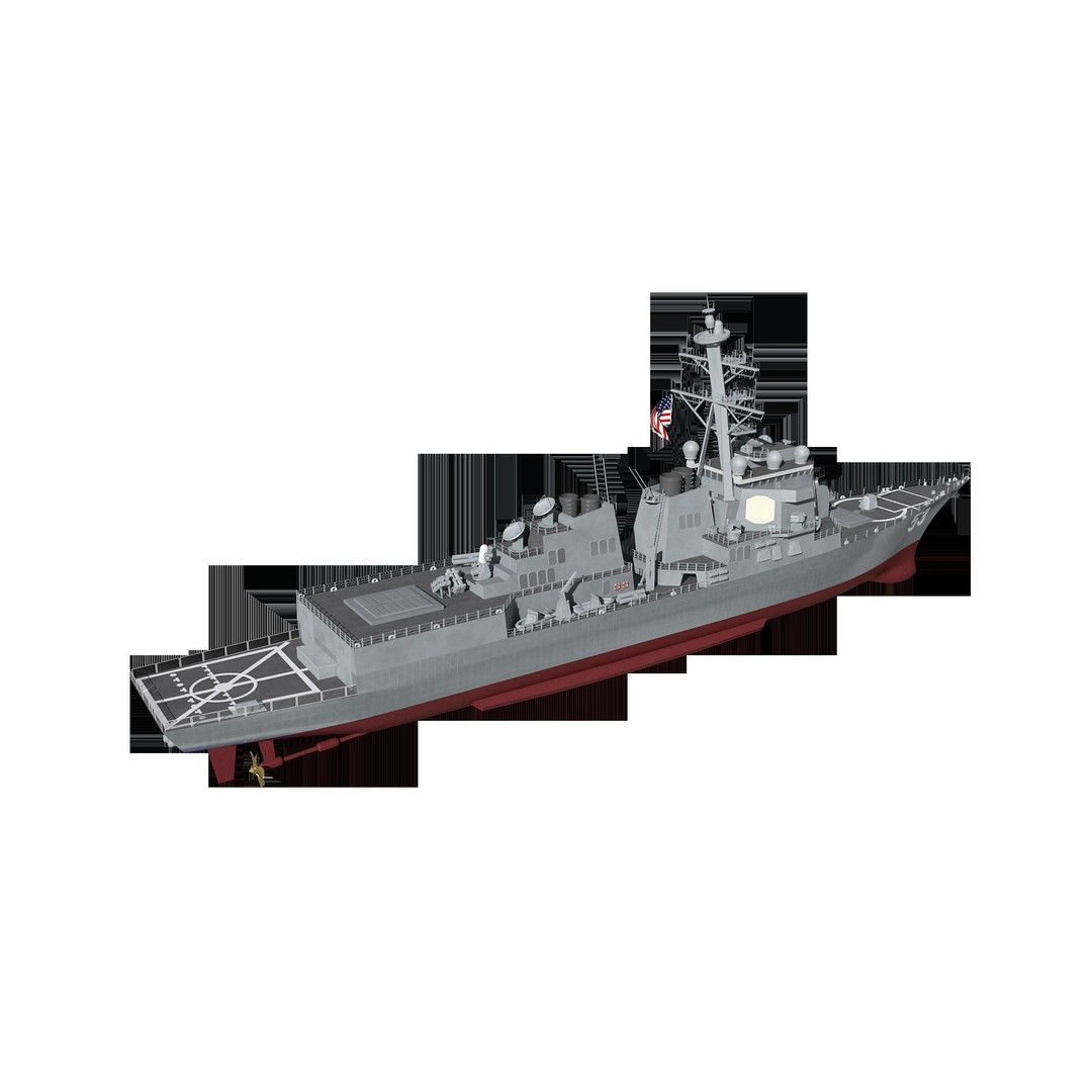 Arleigh Burke Class Destroyer 3D Model – High Poly Military Ship, FBX, OBJ - View 12