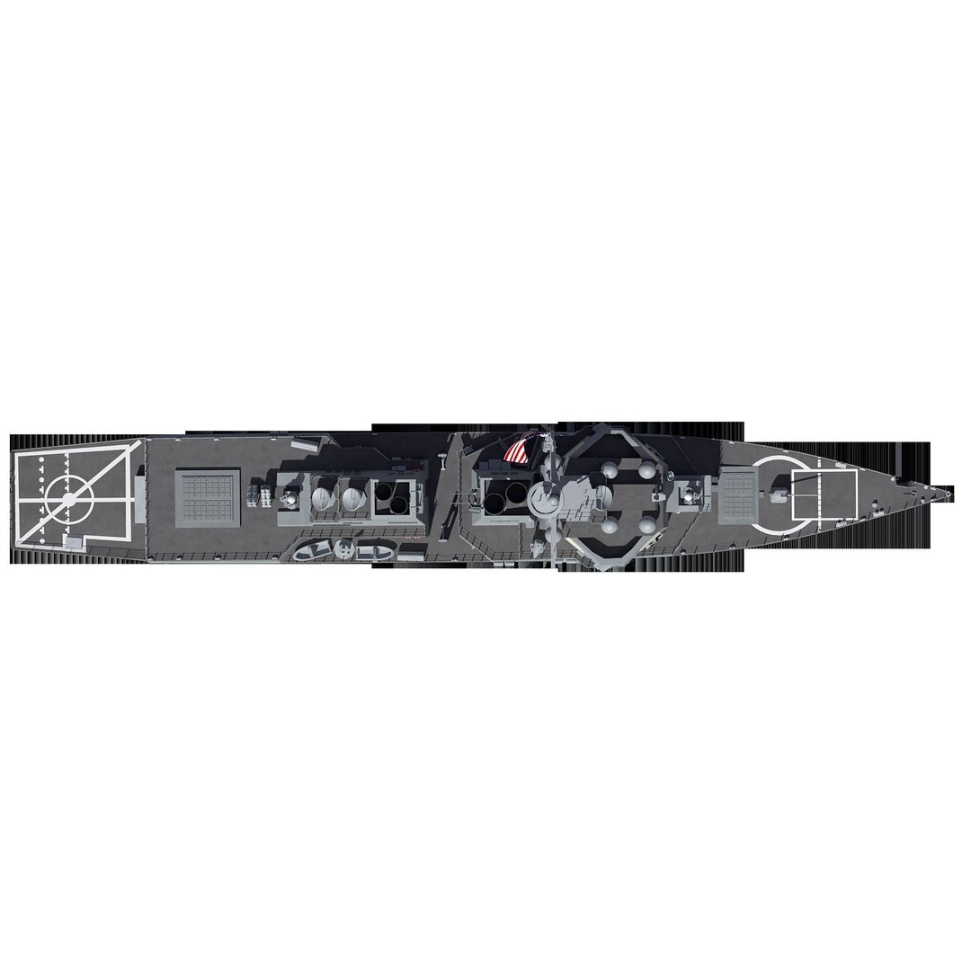 Arleigh Burke Class Destroyer 3D Model – High Poly Military Ship, FBX, OBJ - View 14