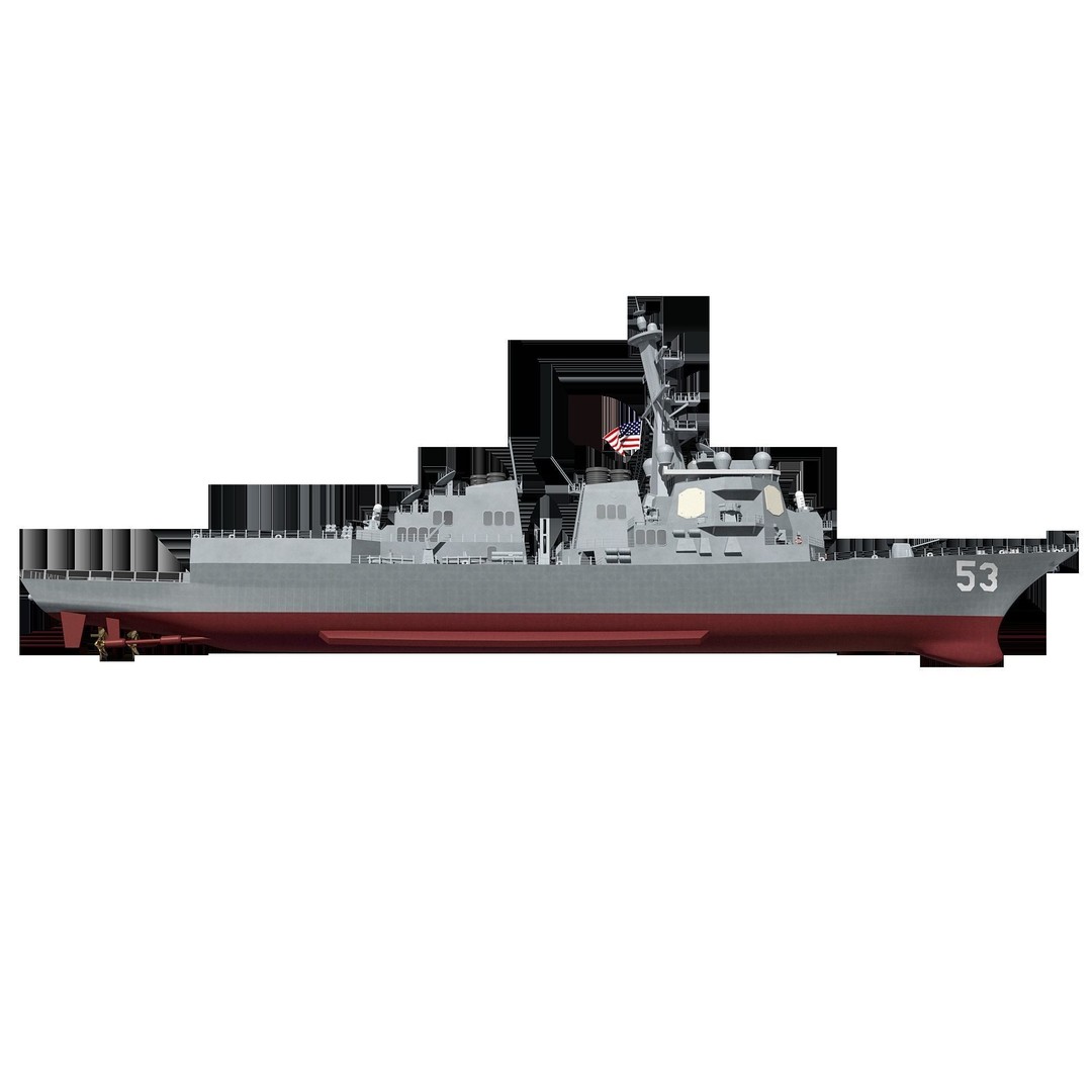 Arleigh Burke Class Destroyer 3D Model – High Poly Military Ship, FBX, OBJ - View 15