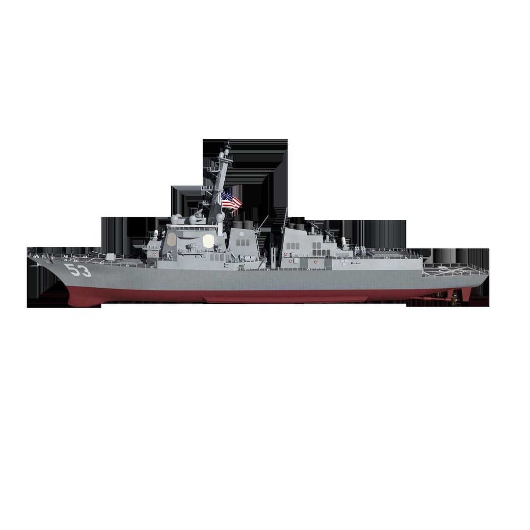 Arleigh Burke Class Destroyer 3D Model – High Poly Military Ship, FBX, OBJ - View 4