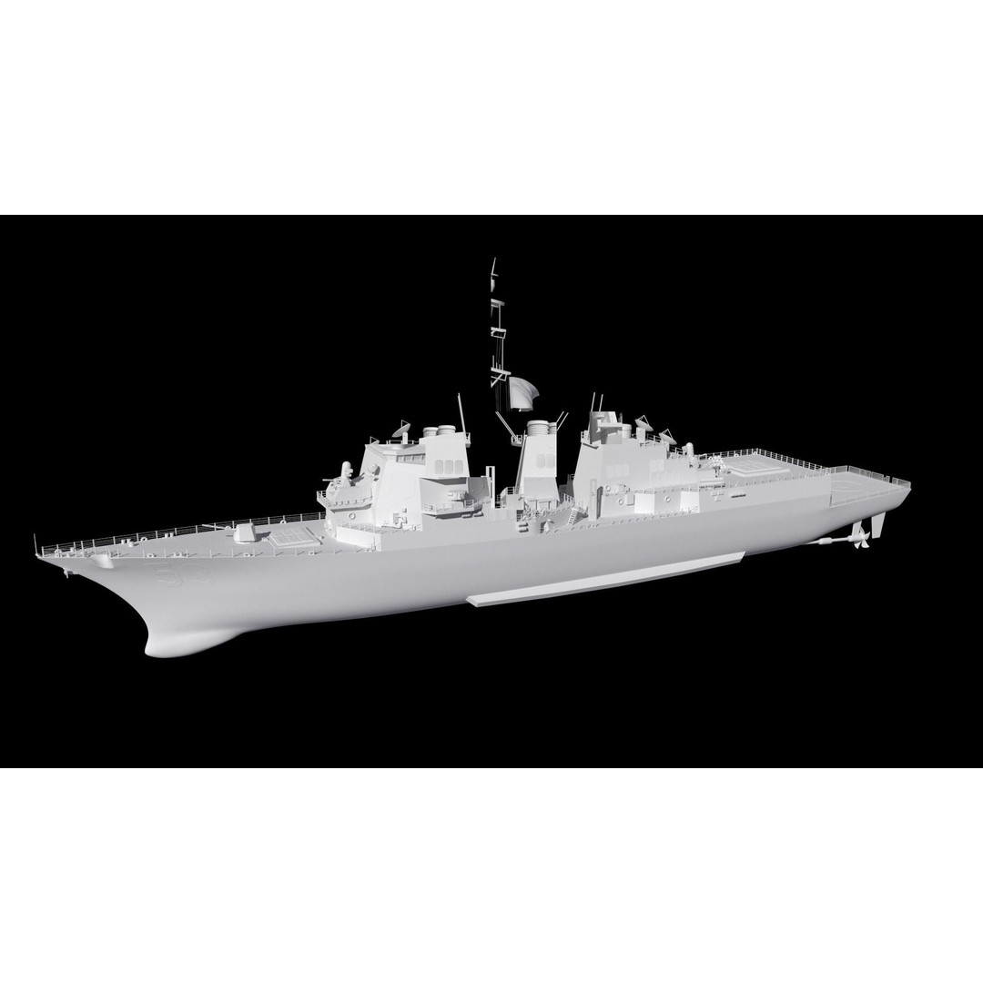 Arleigh Burke Class Destroyer 3D Model – High Poly Military Ship, FBX, OBJ - View 6