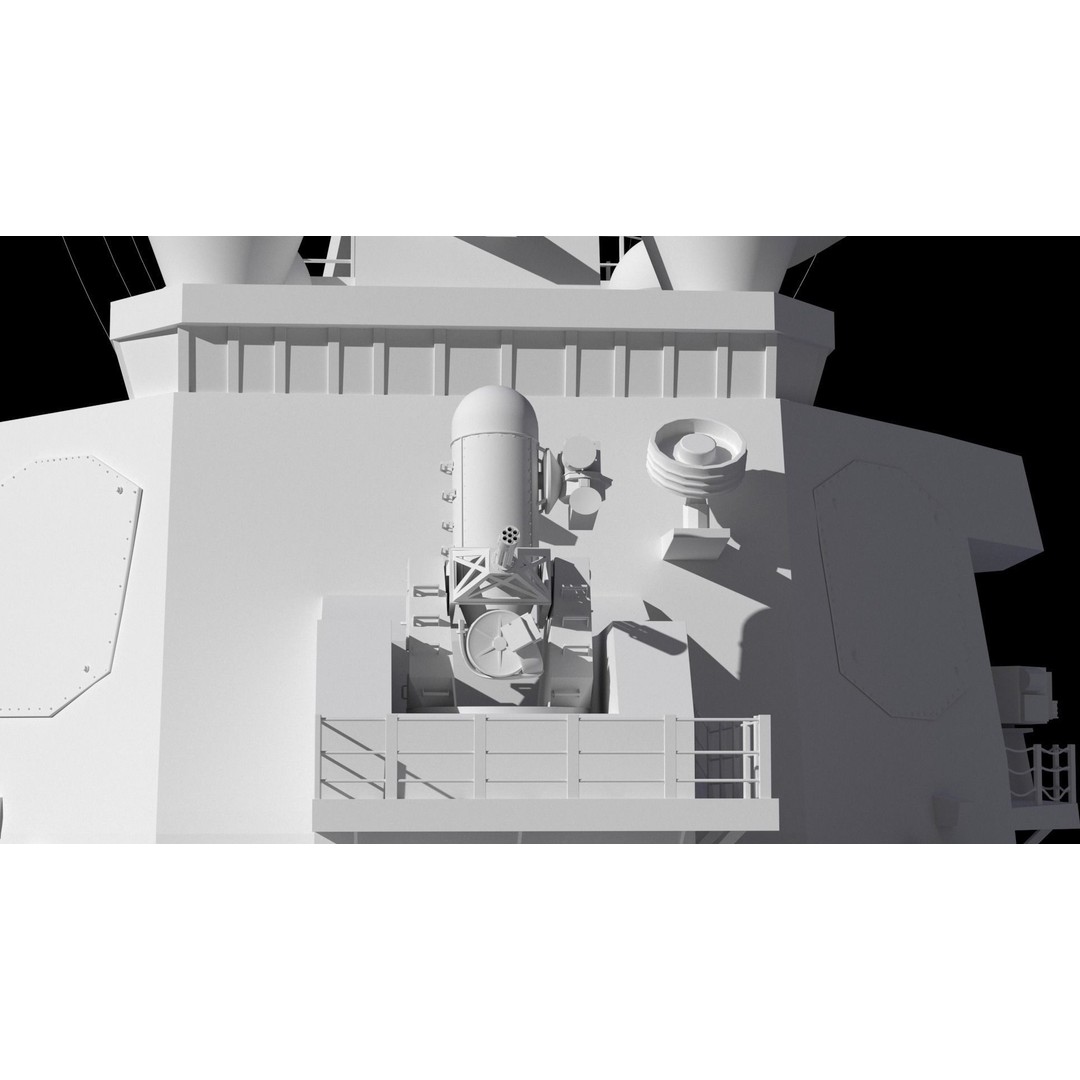 Arleigh Burke Class Destroyer 3D Model – High Poly Military Ship, FBX, OBJ - View 8