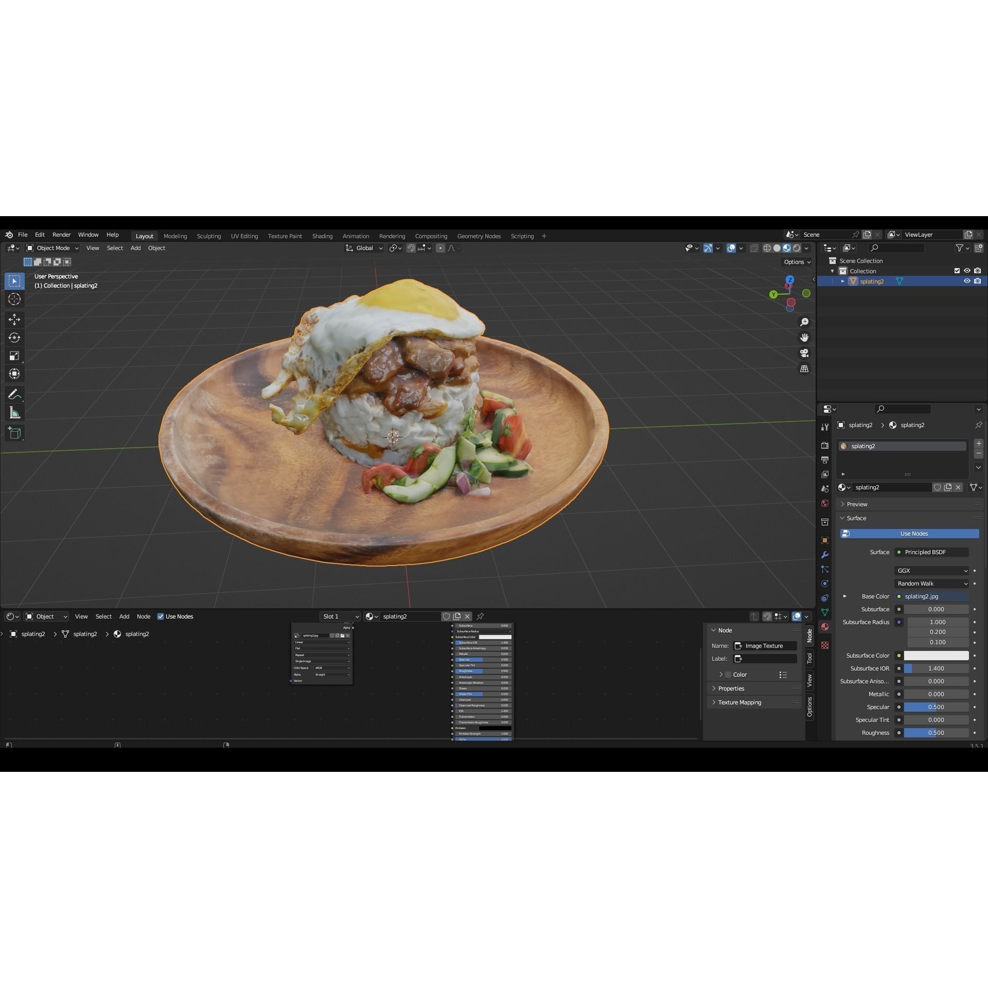 Filipino Breakfast - Low-Poly Game-Ready 3D Model