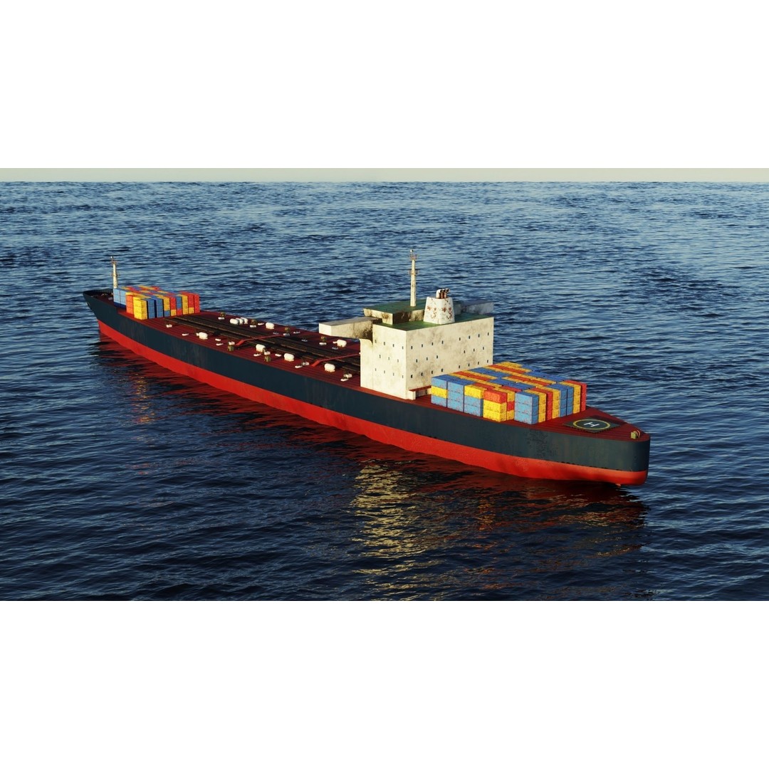 Oil Tanker 3D Model – Low Poly PBR Ship Asset for Games - View 17