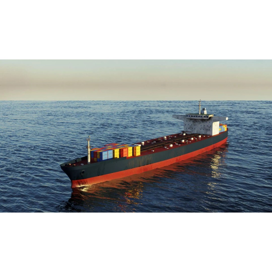 Oil Tanker 3D Model – Low Poly PBR Ship Asset for Games - View 2