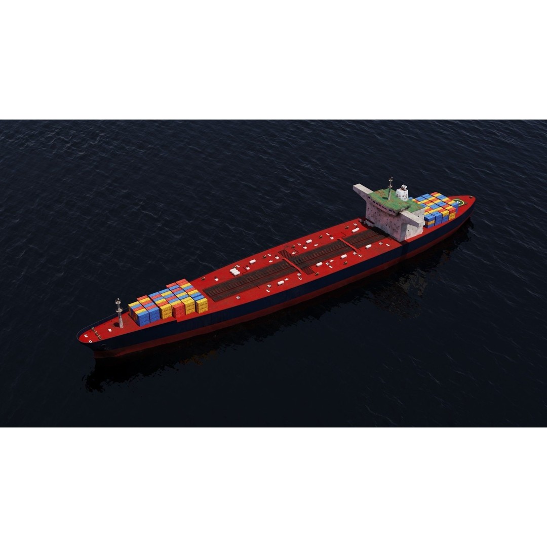 Oil Tanker 3D Model – Low Poly PBR Ship Asset for Games - View 5