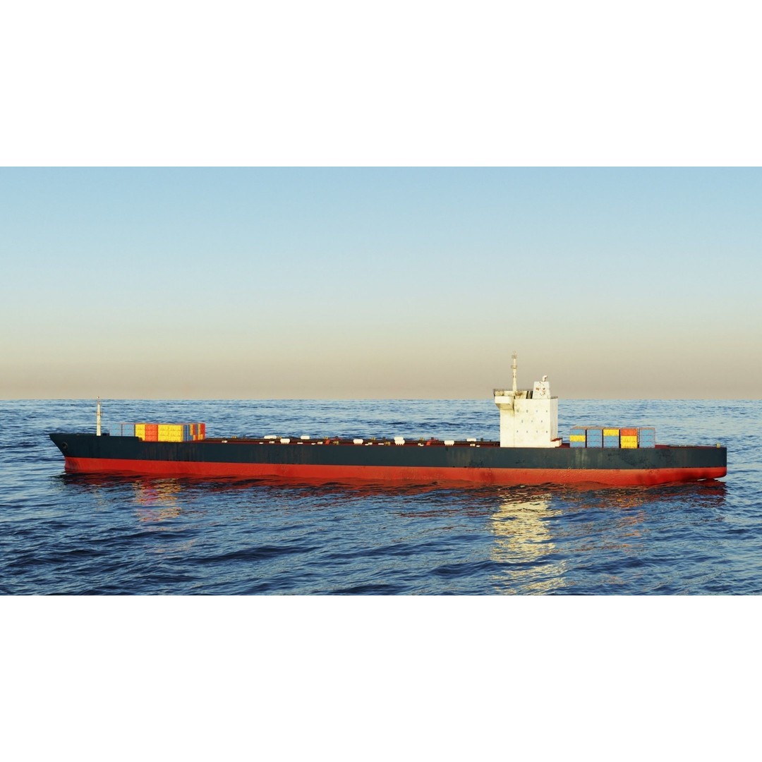 Oil Tanker 3D Model – Low Poly PBR Ship Asset for Games - View 9