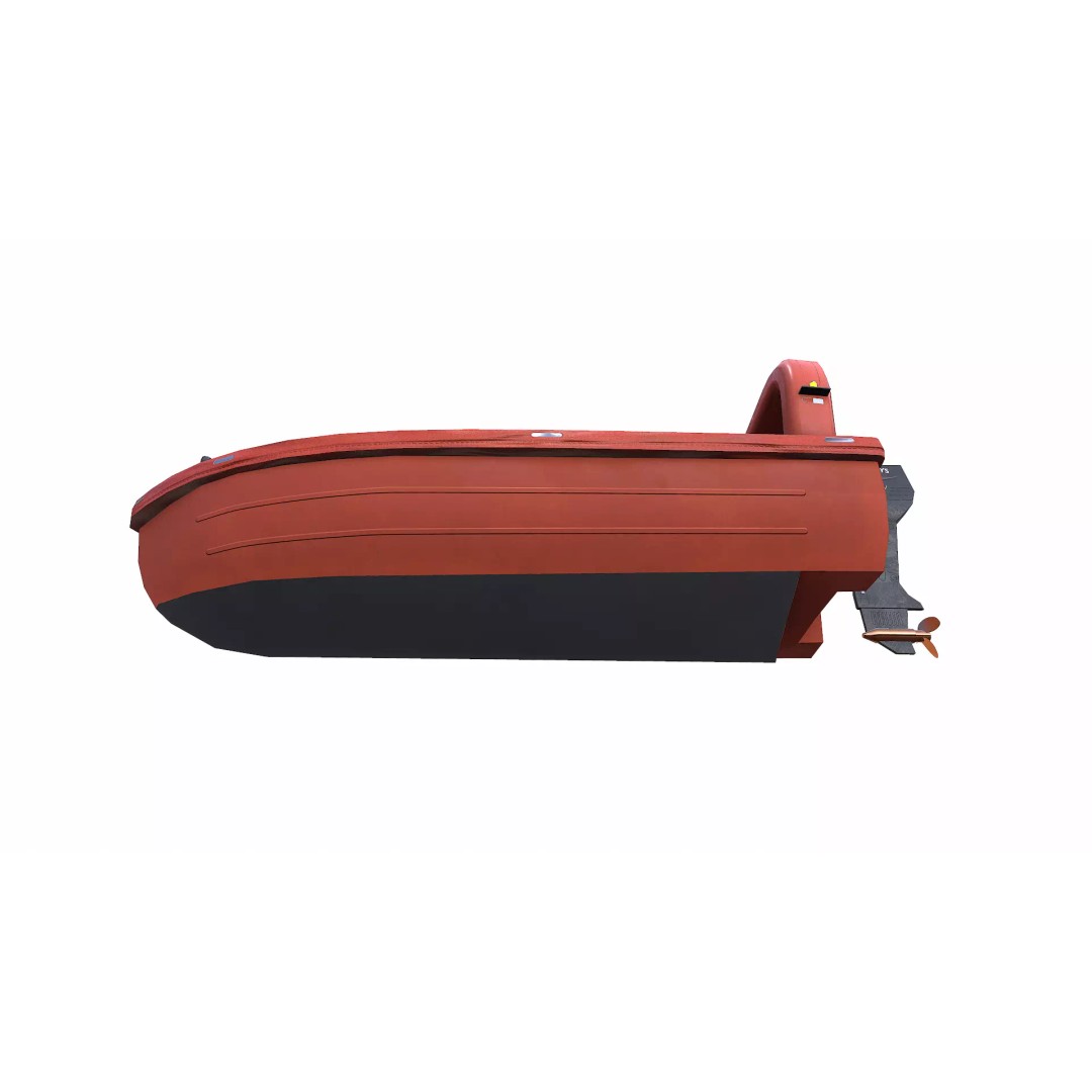 Fast Rescue Boat 3D Model – Low Poly PBR Game Asset, FBX - View 20