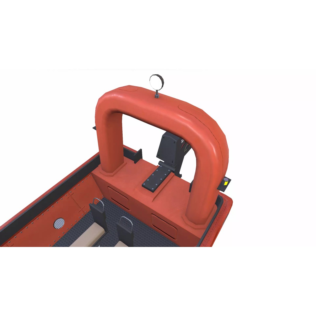 Fast Rescue Boat 3D Model – Low Poly PBR Game Asset, FBX - View 22