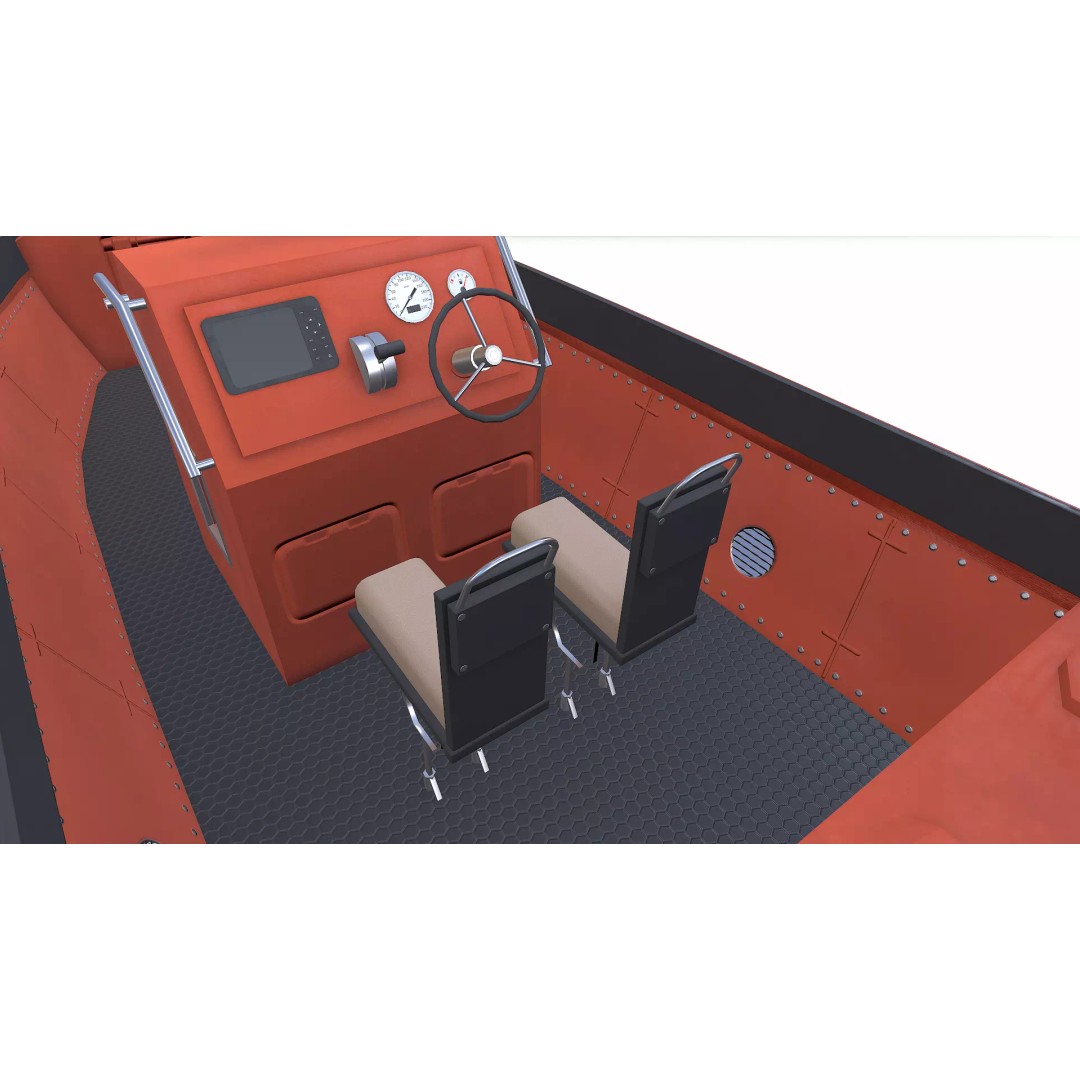 Fast Rescue Boat 3D Model – Low Poly PBR Game Asset, FBX - View 23