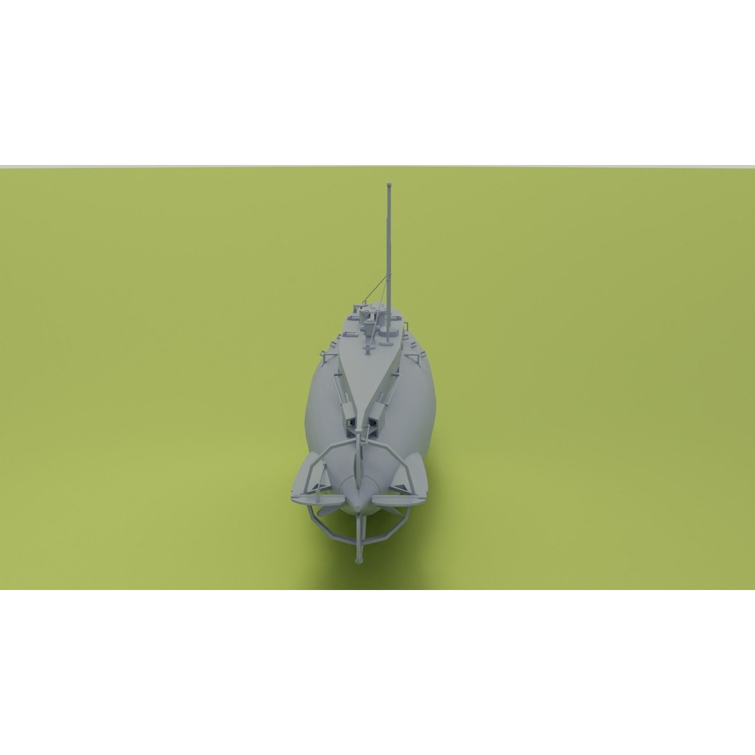 HMS Holland 3D Model – Low Poly Submarine, PBR Textures, FBX - View 14