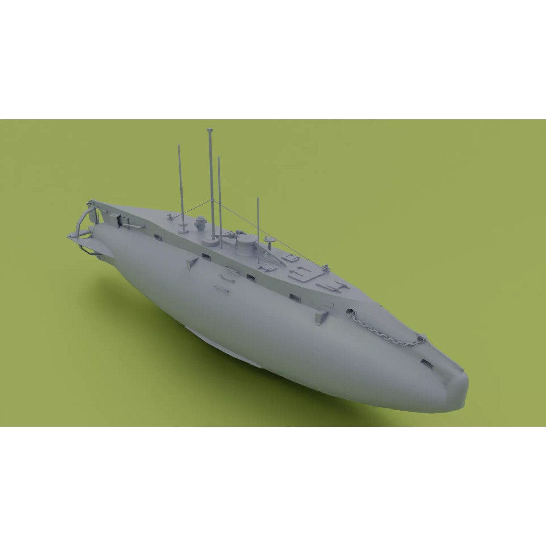 HMS Holland 3D Model – Low Poly Submarine, PBR Textures, FBX - View 2