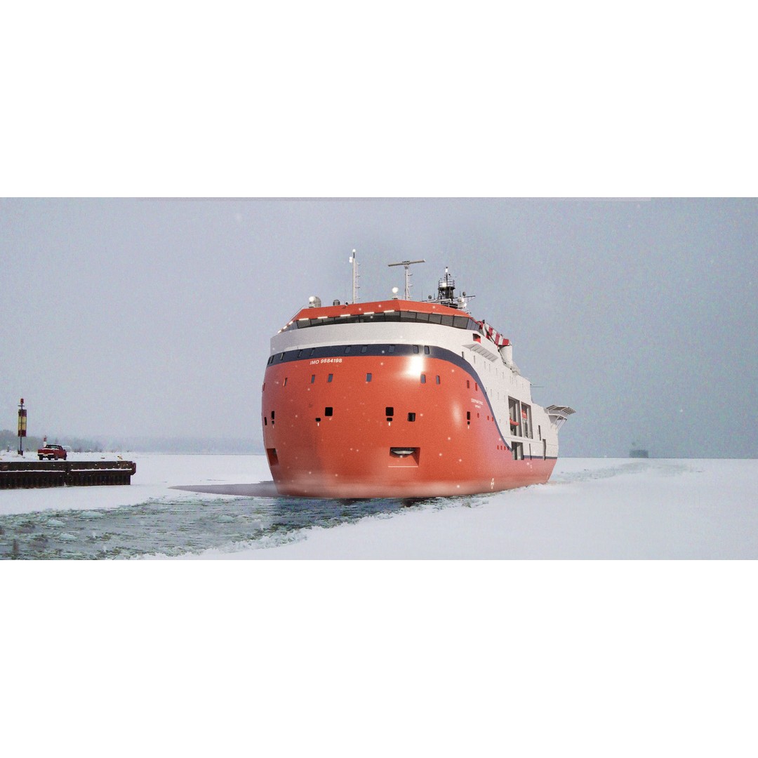 Self-Propelled Platform North Pole 3D Model – PBR Industrial Vessel, FBX - View 17