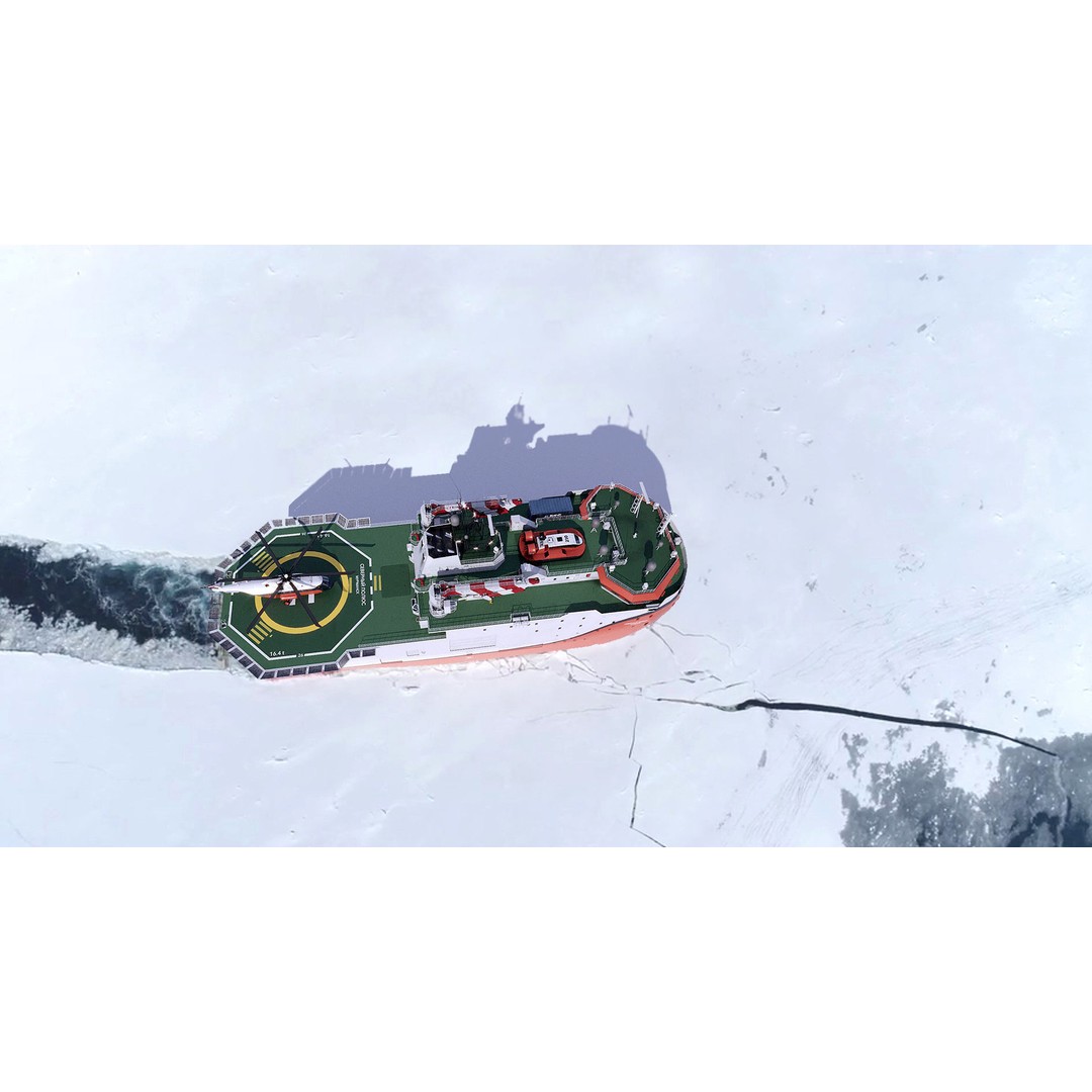 Self-Propelled Platform North Pole 3D Model – PBR Industrial Vessel, FBX - View 21