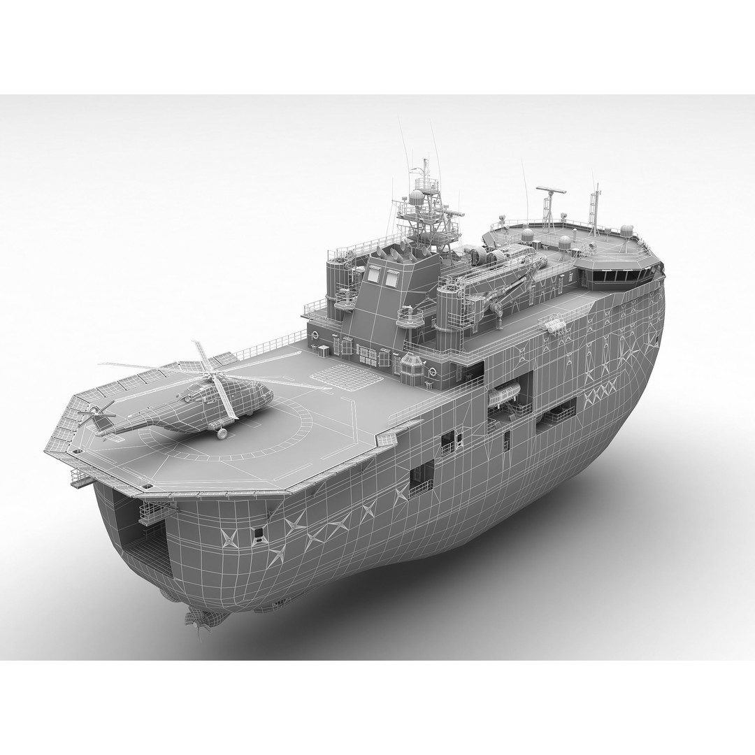 Self-Propelled Platform North Pole 3D Model – PBR Industrial Vessel, FBX - View 6