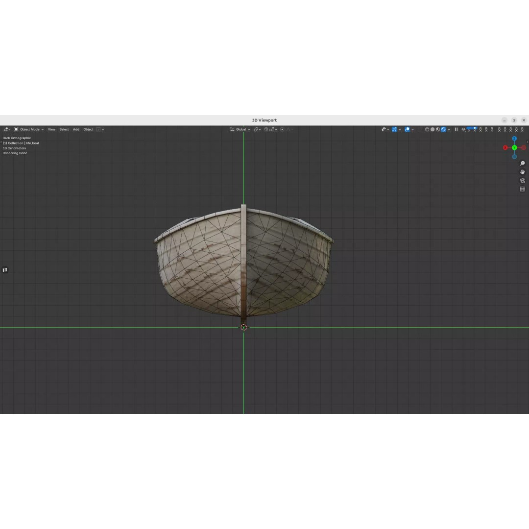Lifeboat 3D Model – Low Poly Game-Ready Asset, FBX - View 9