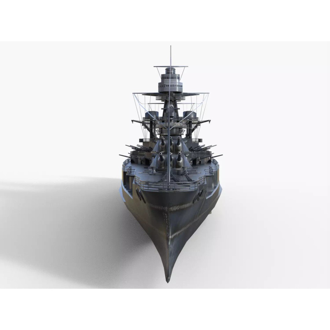 USS Arizona BB-39 Battleship 3D Model – Low Poly Game Ready, FBX - View 19