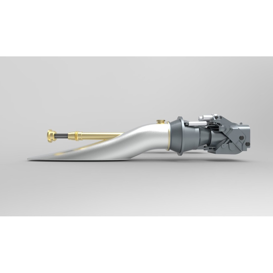 Water Jet Propulsion 3D Model – Marine Engine for Game Ready Use, FBX - View 8