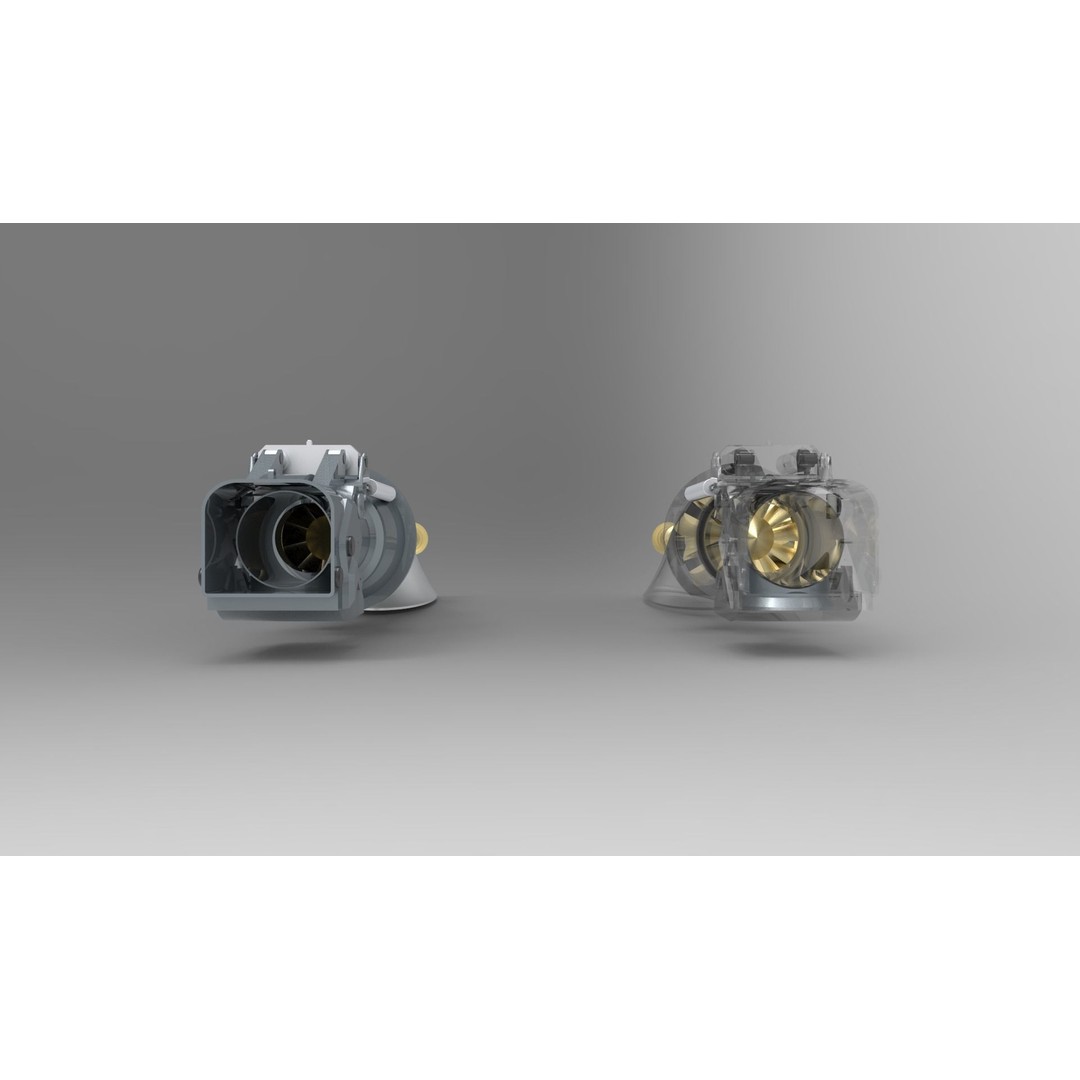 Water Jet Propulsion 3D Model – Marine Engine for Game Ready Use, FBX - View 9