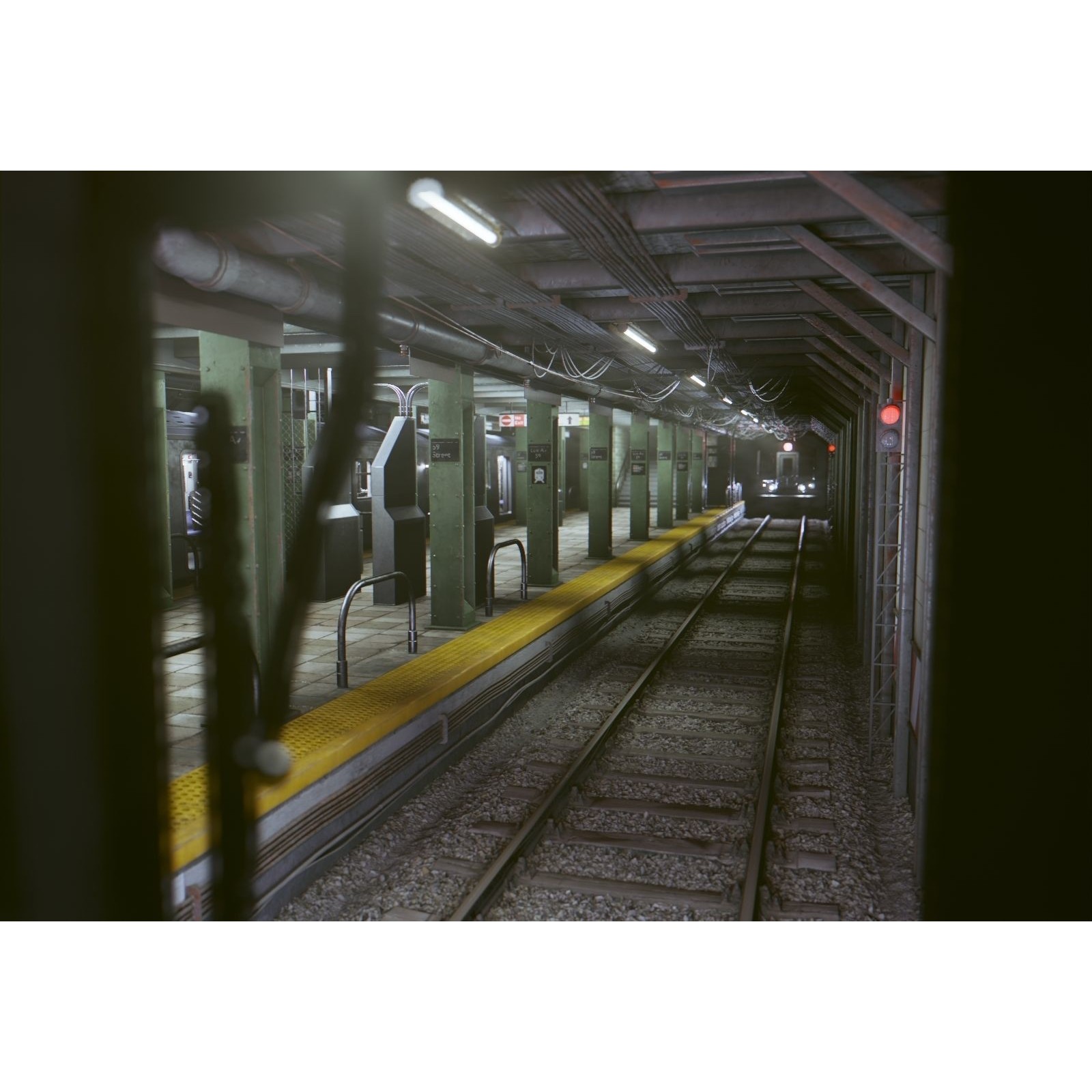 Subway Station - Low-Poly Game-Ready 3D Model - View 10